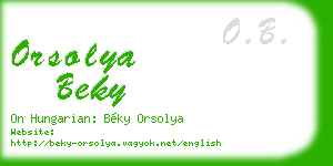 orsolya beky business card